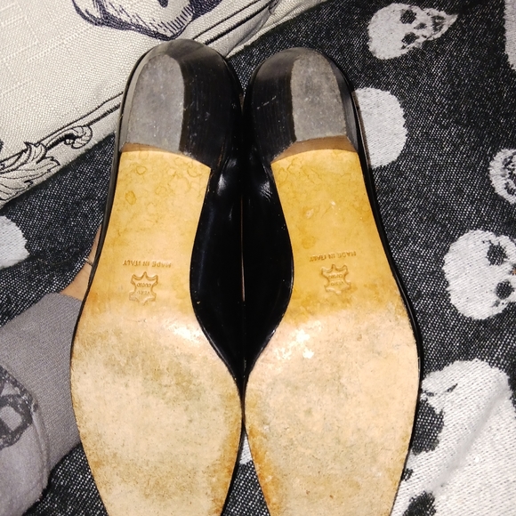 Salvatore Ferragamo black leather ladies heels size 7 made in Italy - Picture 5 of 9